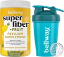 Bellway Super Fiber Powder + Fruit, Pineapple Passion Shaker Bottle Bundle