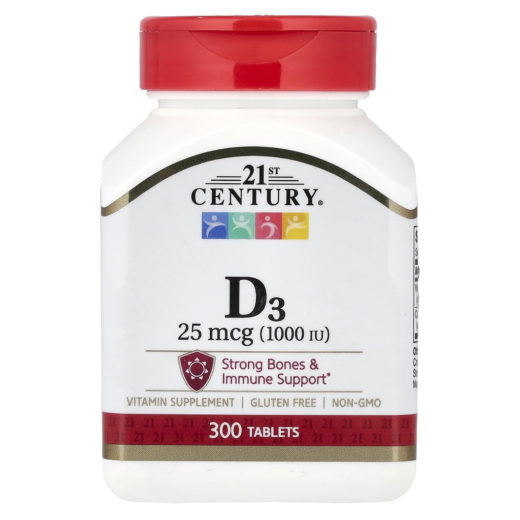 21st Century D 1000 IU Tablets, 300 Count
