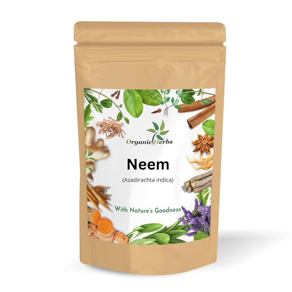 Pure & Natural Neem deixa pó para a pele clara sem espinha, cabelo sedoso e limpador de cabelo. (Neem Leaf Powder 145gm/5Oz)