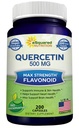 aSquared Nutrition Quercetin 500mg Supplement - 200 Capsules - Quercetin Dihydrate to Support Cardiovascular Health - Max Strength Powder Complex Pills to Help Improve Immune Response