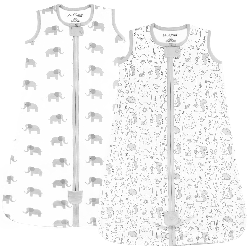 Mama Cheetah Kūdikių Miego maišas 0,5 TOG, Ekologiškas medvilnės Baby Wauarable antklodė su Two-Way Zipper, Swaddle Perėjimo kūdikių Miegantis maišelis Naujagimių Toddler berniukas mergina, 6-12 Mėnesių