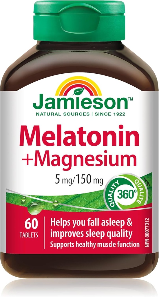 Jamson Melatonin with Magnesium 5mg/150mg, 60 Tables