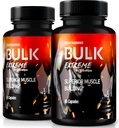 (2 paket) Bulk Extreme Superior Muscle Building Advanced Formula, Bulk Extreme za Lean Muscle Mass za moške, Vse naravne mišice graditelj, Moški tablete za fizično zmogljivost, Mnenja (120 kapsule)