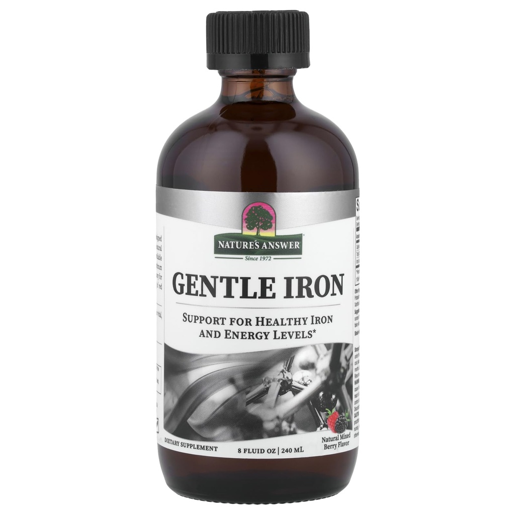 Nature's Answer Gentle Iron 8 Ounce Liquid | Supports Red Blood Cells | Supports Iron Levels | Gluten Free | Non GMO