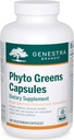 Genestra Brands Phyto Greens Capsules , Vitamins, Dietary Fiber and Enzymes for Optimum Nutrition | 180 Capsules