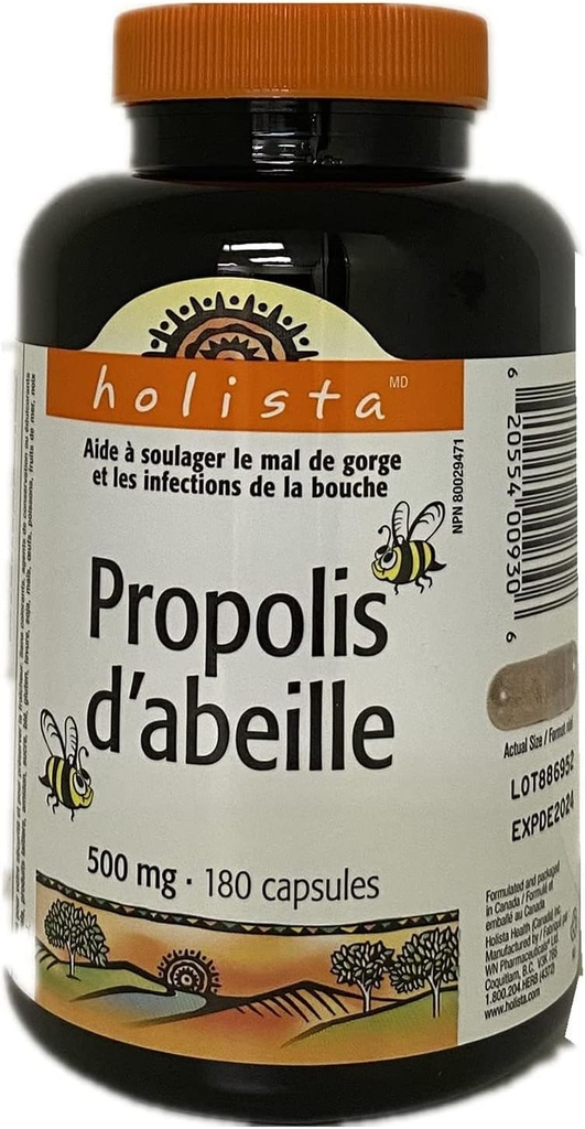 Holista Bee Propolis 500 mg 180 kapsul (pak 1)
