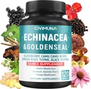 Echinacea va extreure Capesules amb Euchinacea, Root d'orseal, Elderberry i més - 120 Capules per a 4 mesos de subministrament