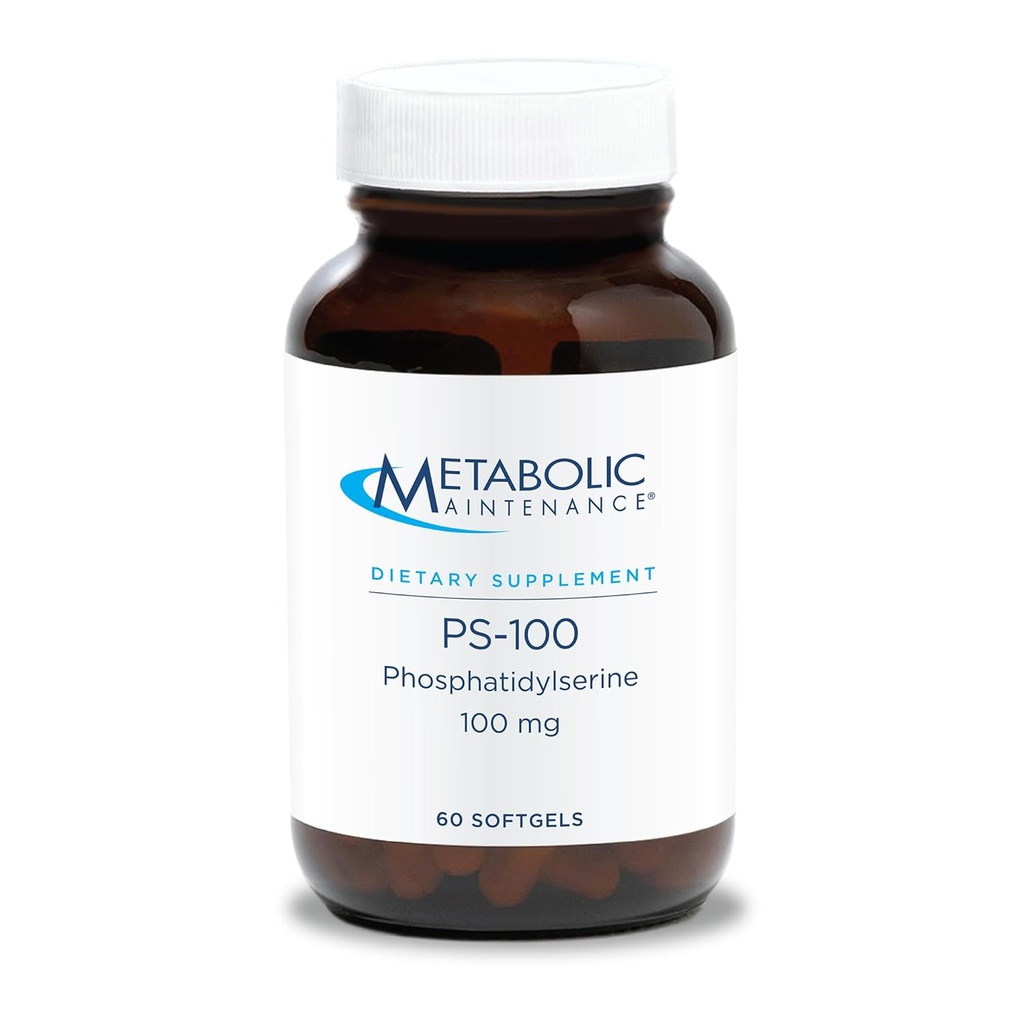 Metabolic Maintenance PS-100 Phosphatidylserine, 100mg - Ergänzung zur Unterstützung Normaler Speicher + Kognition, Förderung von restful Sleep (60 Softgels)