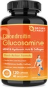 NATURE TARGET Glucosamine Chondroitin משותף תוספת תמיכה - Plus MSM, Collagen, Turmeric, Shellfish חינם, תומך Joint, Knees, Cartilage, עבור גברים ונשים, 120 Caps Caps