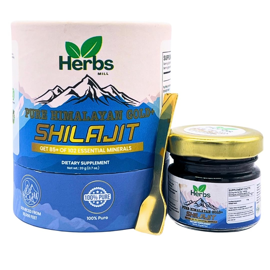 | Premium Quality Himalayan Natural Organic Shilajit Resin | Packed with 85+ Essential Minerals for a Natural Energy Boost | High Fulvic Acid Content (20 Grams)