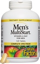 Natural Factors, Men's MultiStart Daily Multivitamin, Immune Sağlamlıq və Enerji, 120 tablet (60 xidmət)