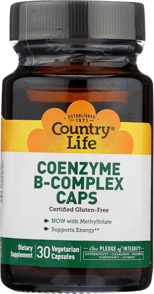 Country Life Coenzyme B Kompleksi, 30-Count