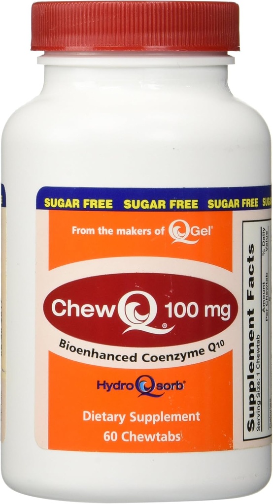 100mg ChewQ Chewable CoQ10 (60 gróf) * Utilizes Advanced Technology to provide 800% Greater Absorption Than Standard CoQ10 * Purest CoQ10 Supplement On The Market * Vegetáriánus Friendly * Gluten Free