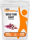 BulkSuplements.com Wild Yam Powder - Nutres Suplemen, Suplemen Wild Yam - Gluten Free, 800mg per Serving, 1kg (2.2 lbs) (Paket 1)