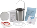PureLife kaffe Enema Kit-laget i USA - Alt du trenger Kit - 2 Qt USA rustfritt stål Enema Enema Bucket - Lab testet organisk enema kaffe - Mold, Fungus, Mycotoxin Gratis - 1 pund - Kaffe Strainer