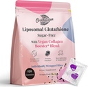 Liposomal Glutatione Gummies 1000MG - Sokeriton L-glutationi C-vitamiinin ja vegaanisen kollageenin kanssa - Antioksidantti ja ihon hyvinvointi - 150