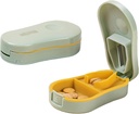 Kiçik və Tiny Pills üçün Centering Device ilə Light Green Kiçik Pill Cutter Splitter, Cuts Vitamins Tablet, Purse Pocket üçün Portable Exquisite Pill Crusher