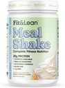 Fit & Lean Meal Shake, Fat Burning Meal Replacement, Protein, Fiber, Progories, Vanilla, 1lb, 10 Pelayan Per Container