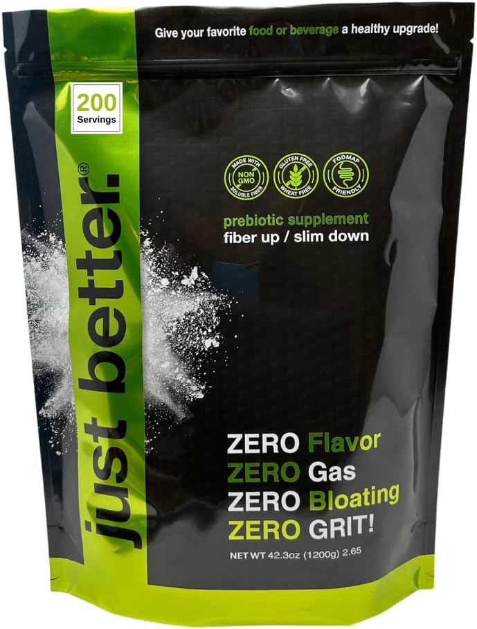 Prebioottikuitu täydentää terveen Gut ... Fiber Powder Zero Gritin nolla maku ja ei turvotus tai kaasua... Feel Full Faster ...