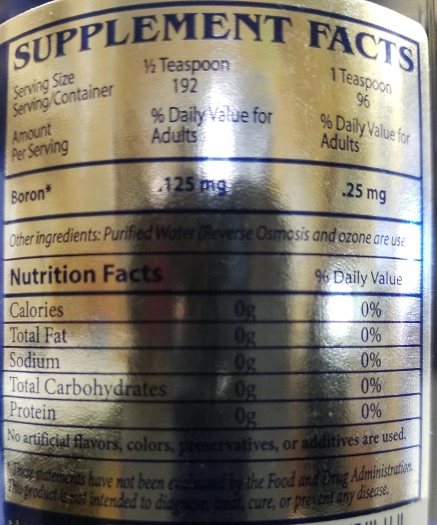 Boor Supplement - Angstrom Boron Vedel Ionic Boron Supplement - 16 oz.