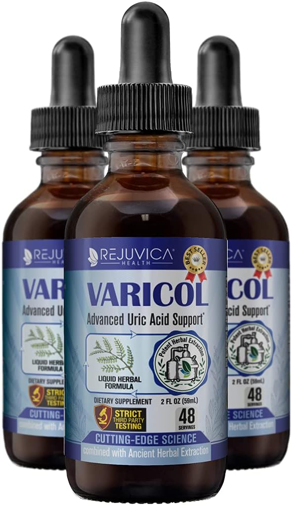 Varicol - Advanced Uric Acid Support Supplement - משלוח נוזלי עבור Better Absorption - Tart Cherry, Chanca Piedra, Celery Seed, ג'ינג'ר ועוד!