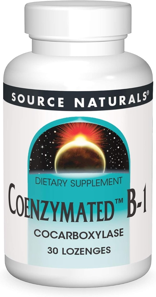Källa Naturals Coenzymated B-1, Cocarboxylase, 25 Mg, 30 Count
