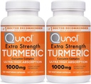 Qunol Turmeric Curcumin Kapsule, 1000mg Extra Strength Supplement, Patented Hydro-Soluble Technology, Alternative to Turmeric Curcumin with Black Pepper, 240 Veggie Capsules