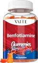 Benfotiamin 320mg Gummier med 45mg L-Leucin Supplement: Essential Vitamin B1 Complex for menn og kvinner, Ikke-GMO, Vegan & Glutenfri - støtter metabolisme, energi og nervesystem helse