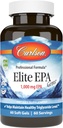 Carlson - Elite EPA Gems, 1000 mg EPA Fish Oil, Wild-Caught, Norwegian Fish Oil Supplement, Sustainably Sourced, hjälper till att upprätthålla hälsosam triglyceridnivåer, 60 Softgels