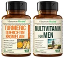 Quercetin with Bromelain & Turmeric Curcumin & Complete Multivitamin for Men