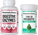 Az orvos CHOICE - Beat Bloat + Support Weight Management Bundle: Emésztési Enzimek 180ct + Thin- 30 Probiotikus 60ct - Érték Pack