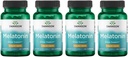 Swanson Melatonin - Integratore di erbe - Sonno e Rilassamento - (120 capsule, 3mg ogni) 4 Pack
