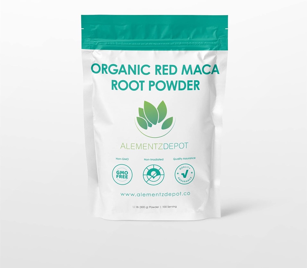 Organic Red Maca Root Toz, 500 Grams (1.1 lbs.), Peru'da yetişdirici, Antioksid, Yardım Enerji, Stamina, Endurance, Güc və Immune Sistemi, No əlavə, No Domen.