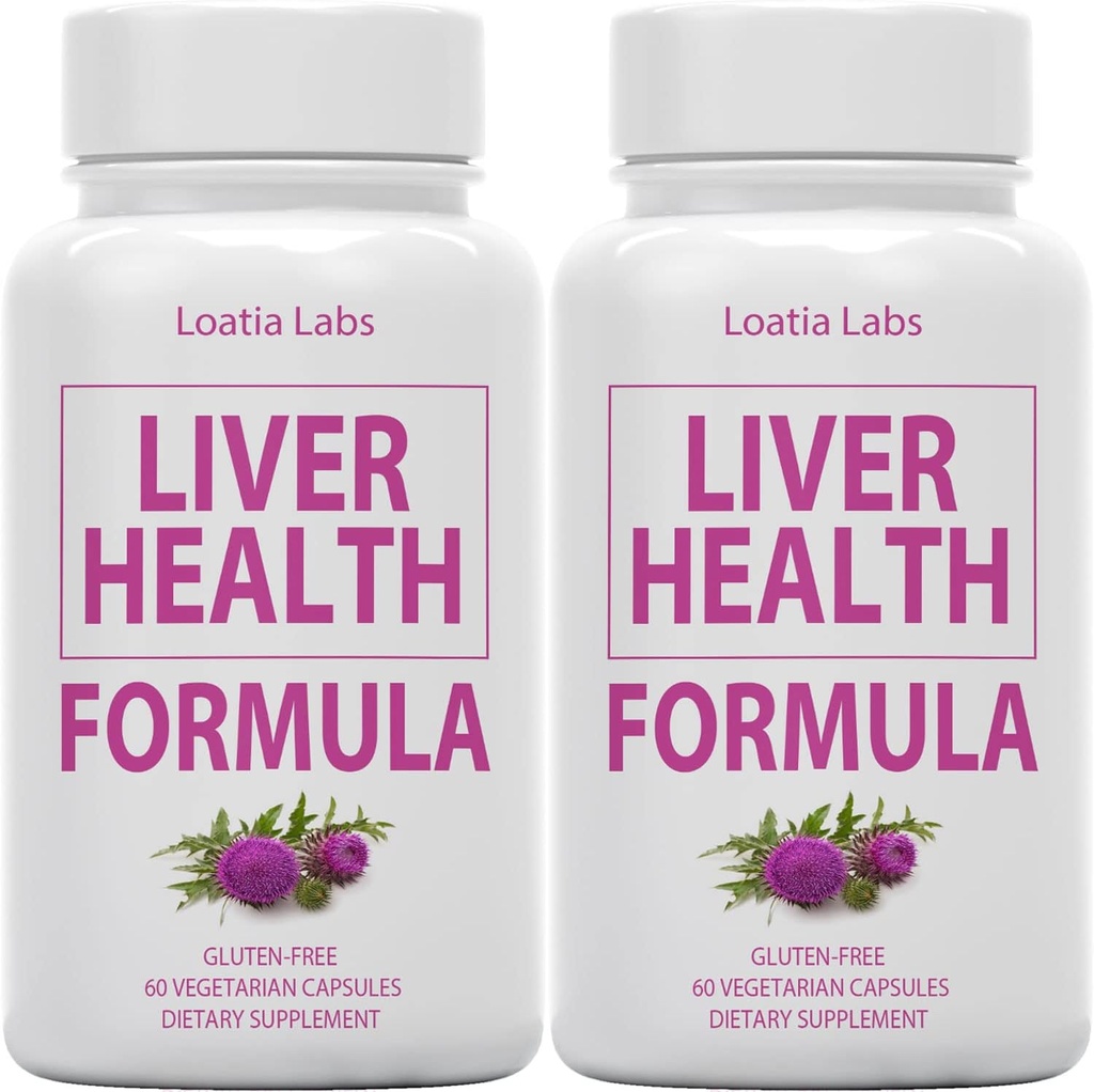 (2 팩) Liver Health Formula, Cleanse, Detox, Flush, 수리 Fatty Liver 지원, Artichoke, 우유 이틀, Dandelion, Beet, Berberine, 순수 천연 수퍼 스타 연구, Vegan 캡슐 보충