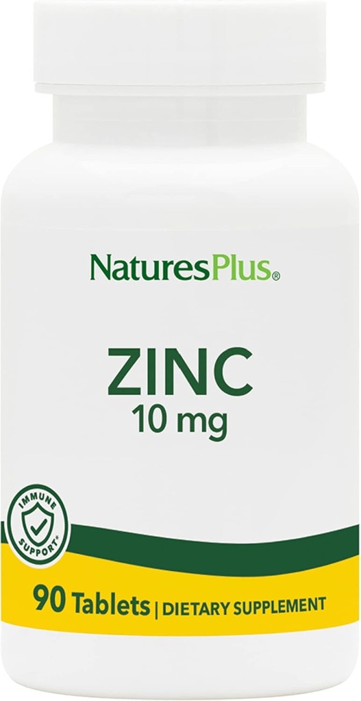 NaturesPlus Zinkové tablety - 10 mg, 90 vegetariánských doplňků - Doplněk imunitního systému pro buněčný růst a opravy - Promotes Zdravá strava, Metabolismus & Vize - Gluten- Free - 90 Služeb