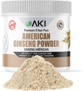 AKI American Ginseng Powder with 4% Ginsenosids - Ideální s kávou, nápoje jako Smoothies (4oz / 113g)
