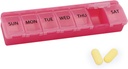 Silikon Wöchentliche Pille Organizer 7 Tage Pille Box Medizin Box Täglich Arthritis-Freundlich, Große Medizin Fall kompakte Reise Pille Container für Pille,Vitamin & Fish Oil (Pink)