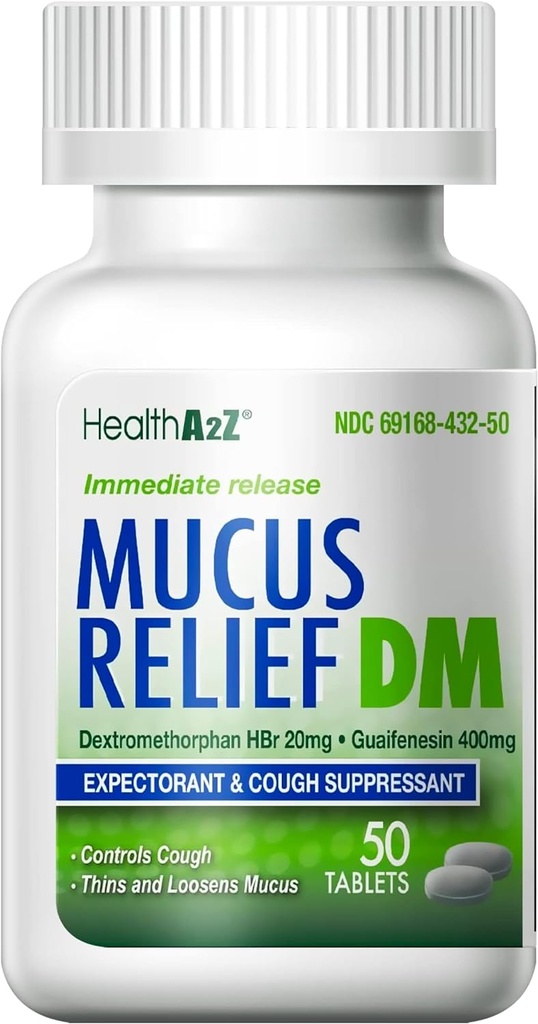 HealthA2Z ® Mucus Relief DM Note 124; Dextromethorphan HBr 20mg