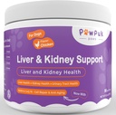 Liver & Kidney ויטמינים תוספי לכלבים, SAM-E & Silymarin - Liver Function, NMN & CoQ10 - Anti-Aging, Rehmannia & Rhubarb - תמיכה טבעית צמחית, Cranberry - UT בריאות בריאות UT