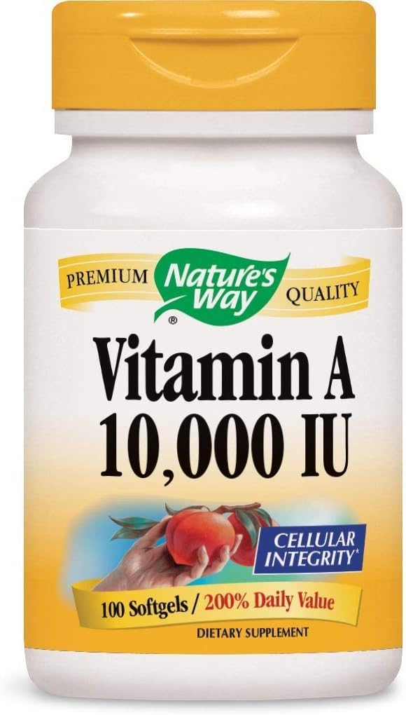 Nature 's Way Witamina A, 100 Hrabia (Pack of 4)