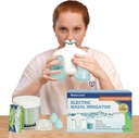 Electric Nasal Irrigation System, Nasal Rinse Machine Nose Cleaner for Sinus Adult, Nose Washer, Nasal Rinsing System dengan 50 Paket Saline (Hijau)