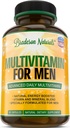 Suplemento multivitamínico masculino para enerxía, foco e rendemento. Homes Vitaminas A, C, D, E & B12, Zinc, calcio, magnesio e máis. Múltiples cápsulas de vitamina 60 feitos en Estados Unidos