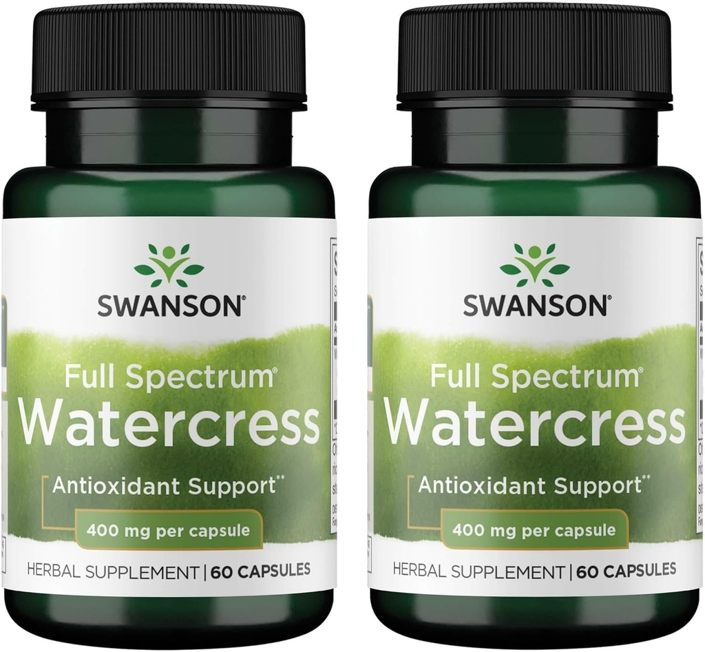 Swanson Full Spectrum Watercress 400 mg 60 Capace (2 ambalaj)