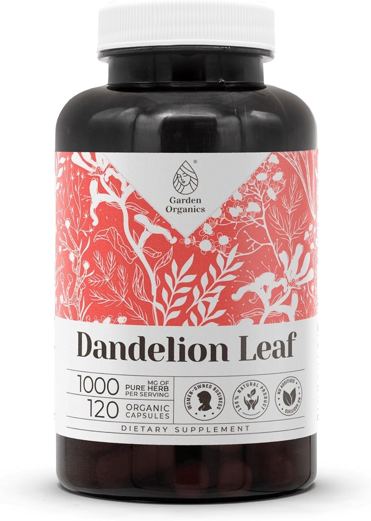 Dandelion Leaf 120 Capsules | High-Potency Herbalry Supplements | Barazki kapsulak eta Dandelion (Taraxacum officinale) Dried Leaf (120 Count)