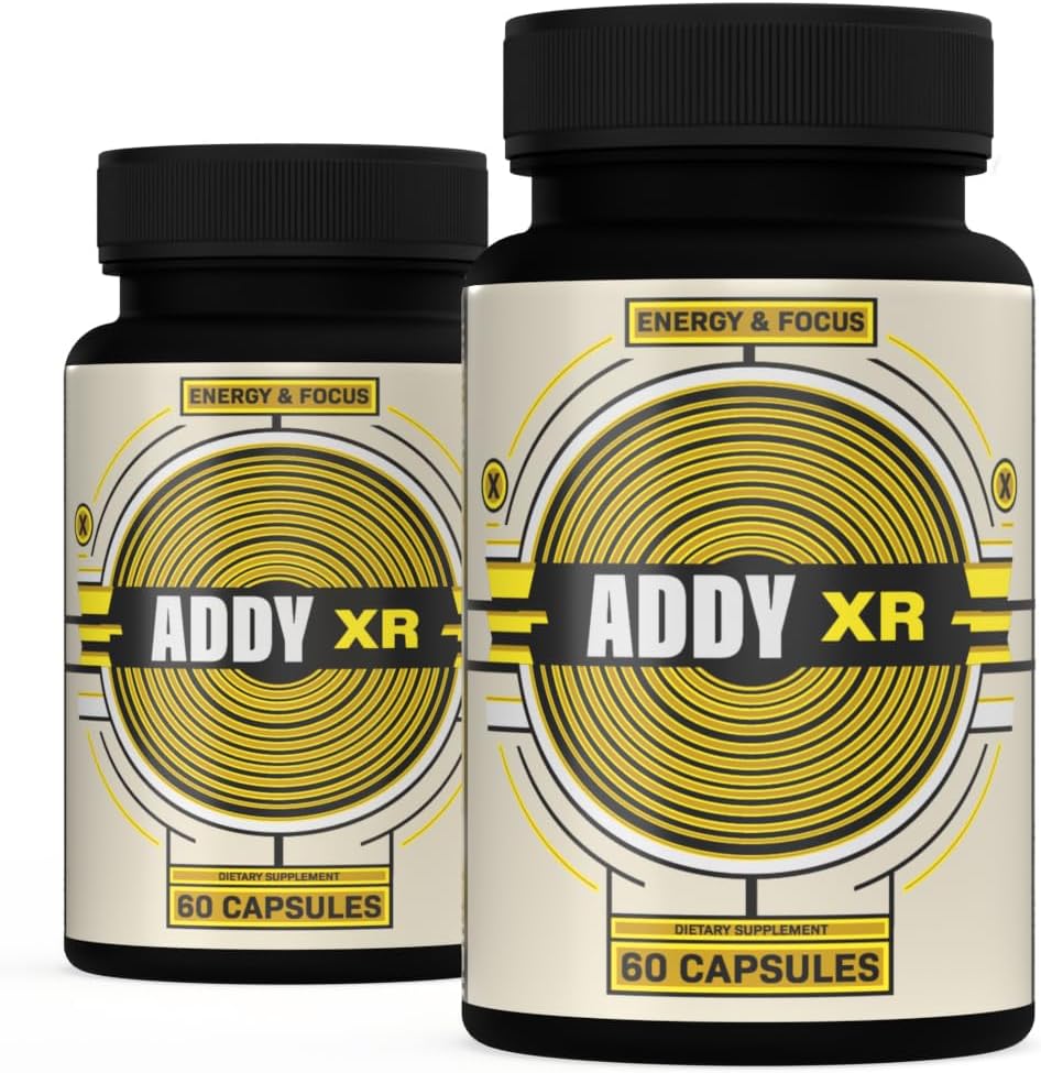 ADDY XR - Adderall Alternative - Luxury Energy Management - Focus & Energy Supplement - High End Brain Booster - Focus, Energija in podpora pomnilniku Vitamini - Čista energija - Sharp Focus - 2 Pack (2)