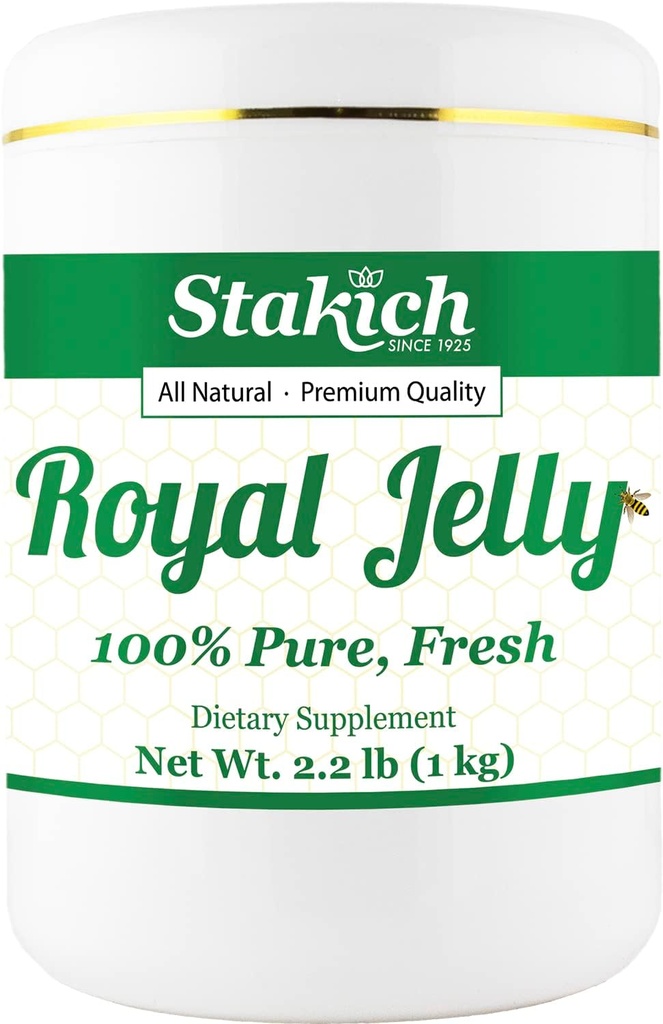 Stakich Segar Royal Jelly - Pure, All Natural - No Addititives / Flavors / Preservative Ditambahkan - 1 Kilogram (2.2 Pounds)