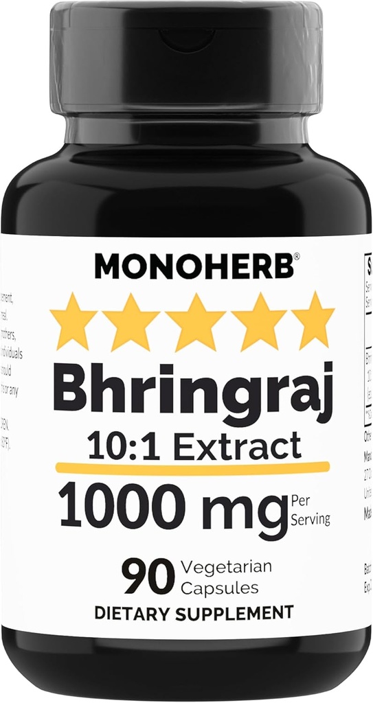 MONOHERB Bhringraj ekstrakt 1000 mg - 90 vegetariske kapsler