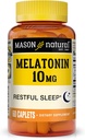 MASON NATUURLIJKE Melatonine 3 mg met B6 & Calcium, natuurlijke slaaphulp, ondersteunt rustgevende slaap, 60 tabletten