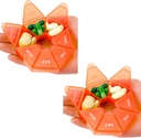 גלולת גלולות, 2 Pack Pill Box, Small Pills Case, Medicine מארגנת 1 פעם ביום, שבוע גלולות מכיל, הולדר, דיילי מארגנת נסיעות 7 ימים (Orange)