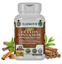 Organic Ceylon Cinnamon Capsules 1200mg | True Cinnamon Cinnamomum Verum | Certified Organic, Non-GMO, Vegan, Gluten-Free | Antioxidant & Metabolism Support Supplement for Men & Women | 120 Capsules